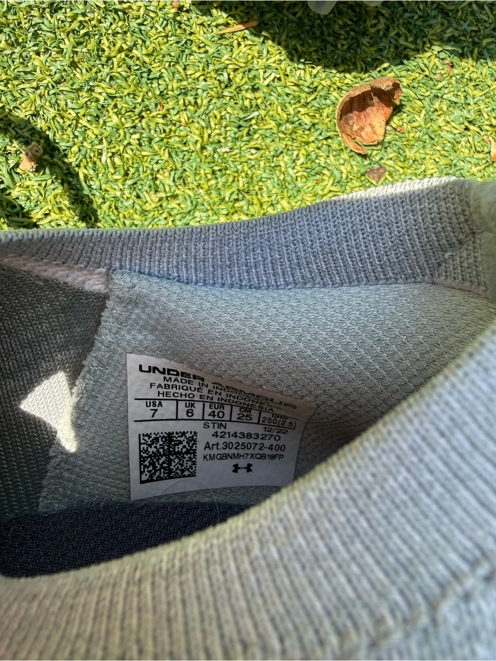 Under Armour Steph Curry golf shoes Light Gray/Seafoam Kids' size 7 - Picture 6 of 6